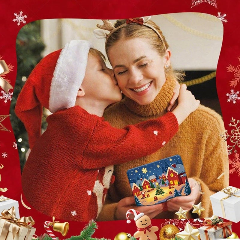 Hoceium 20PCS Christmas Gift Card Holder Boxes with 9 Xmas Designs for Party Favors,Small Gift Tin Boxes with Giftcard for Christmas Geeting,Multiple Holiday Presents Wrapping Box with Lids for Cash,Money - Image 5